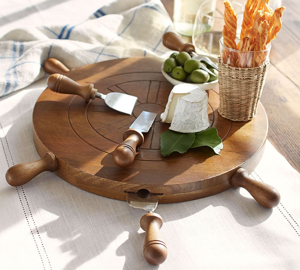 Ship's Wheel Cheese Board Pottery Barn