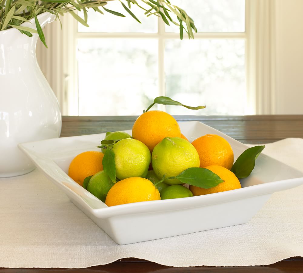 Great White Porcelain Square Serving Bowl Pottery Barn