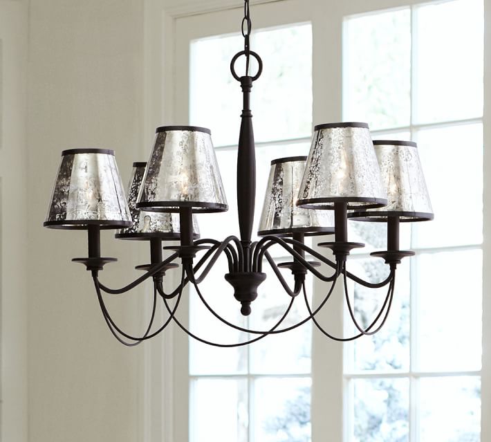 mercury glass lamp shades for chandelier