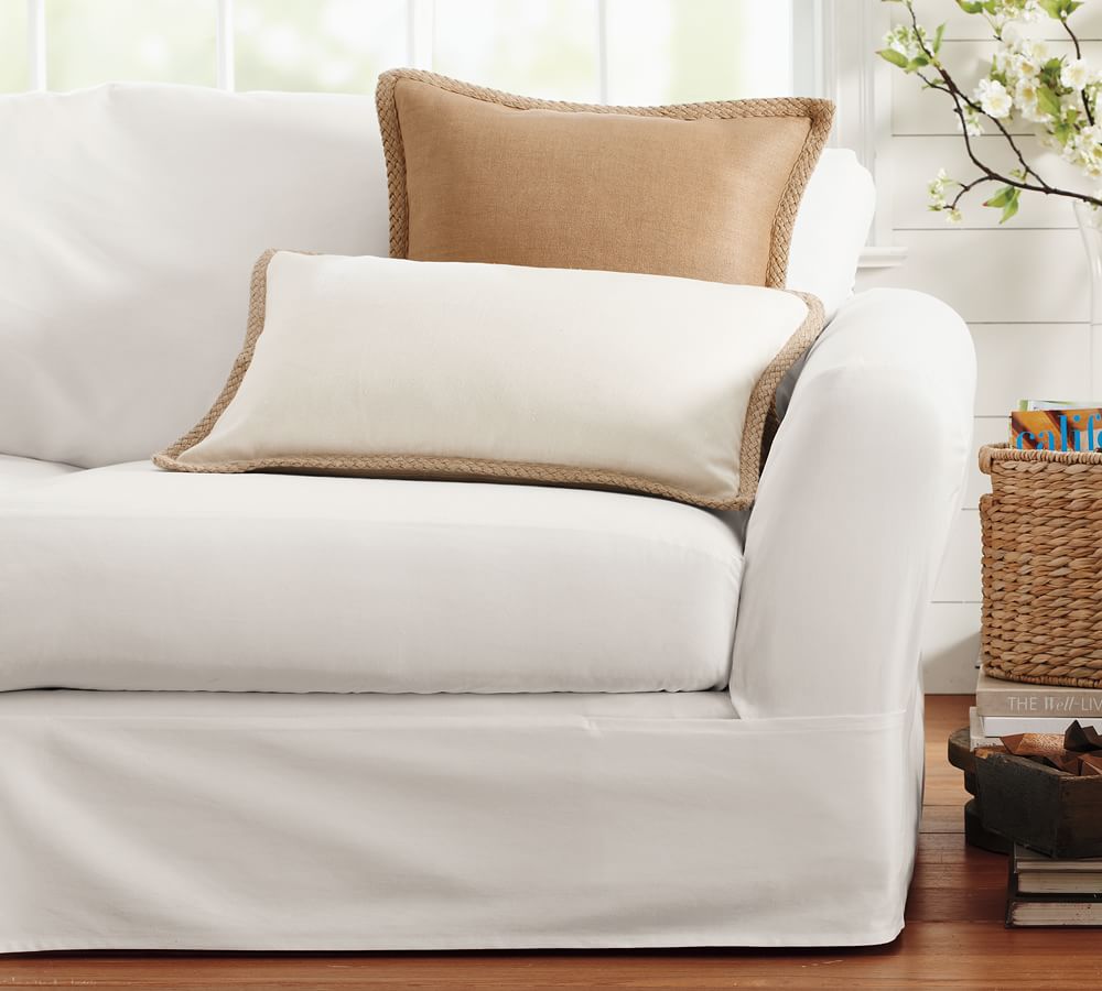 Twill Separate Seat Tailored LooseFit Slipcover Pottery Barn
