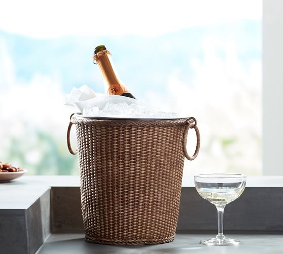 rattan ice bucket