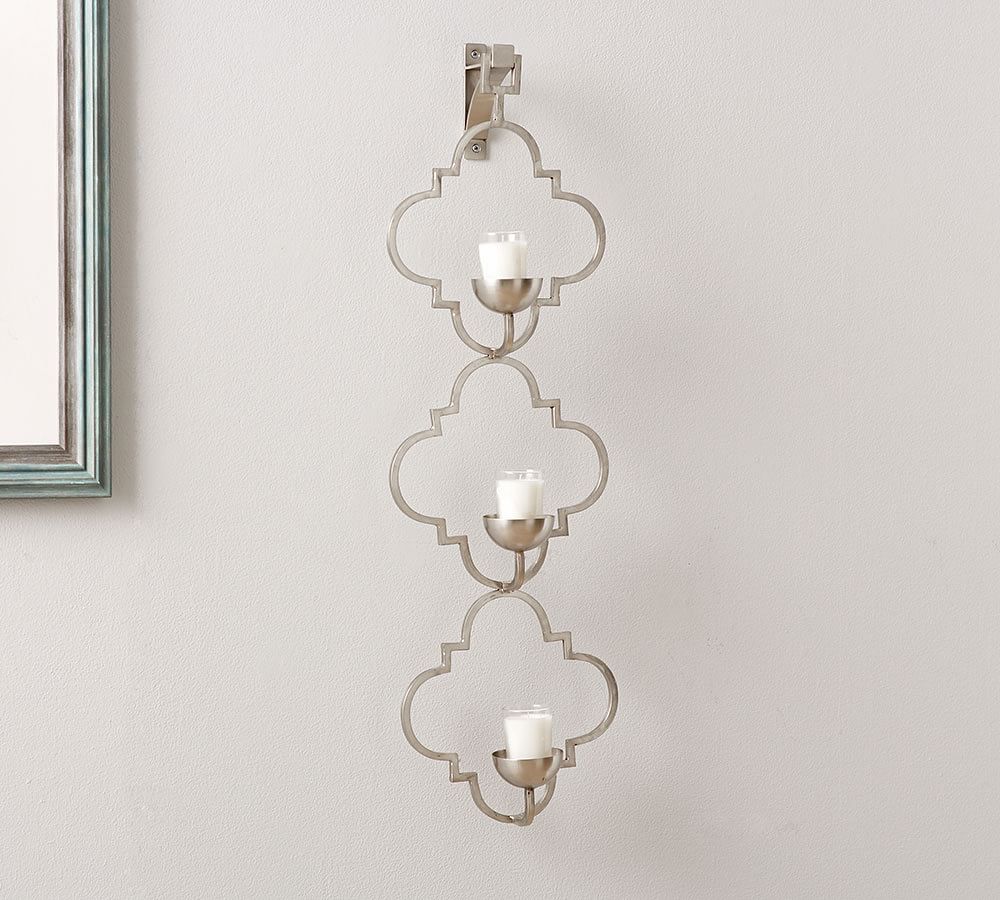 Rosie WallMount Quatrefoil Votive Holder Candle Holder Pottery Barn