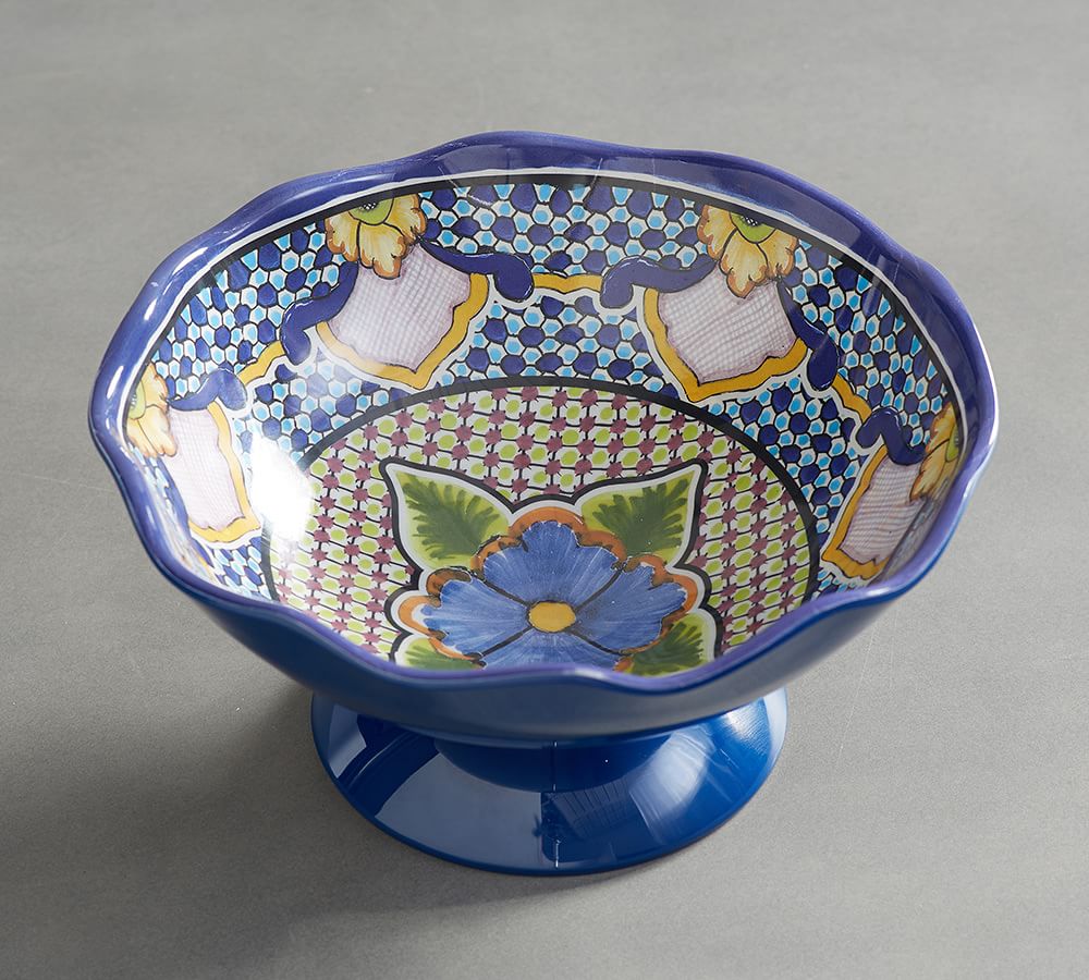 Del Sol Melamine Footed Serving Bowl Pottery Barn
