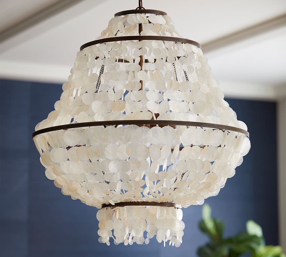 Raquel Capiz Chandelier | Pottery Barn