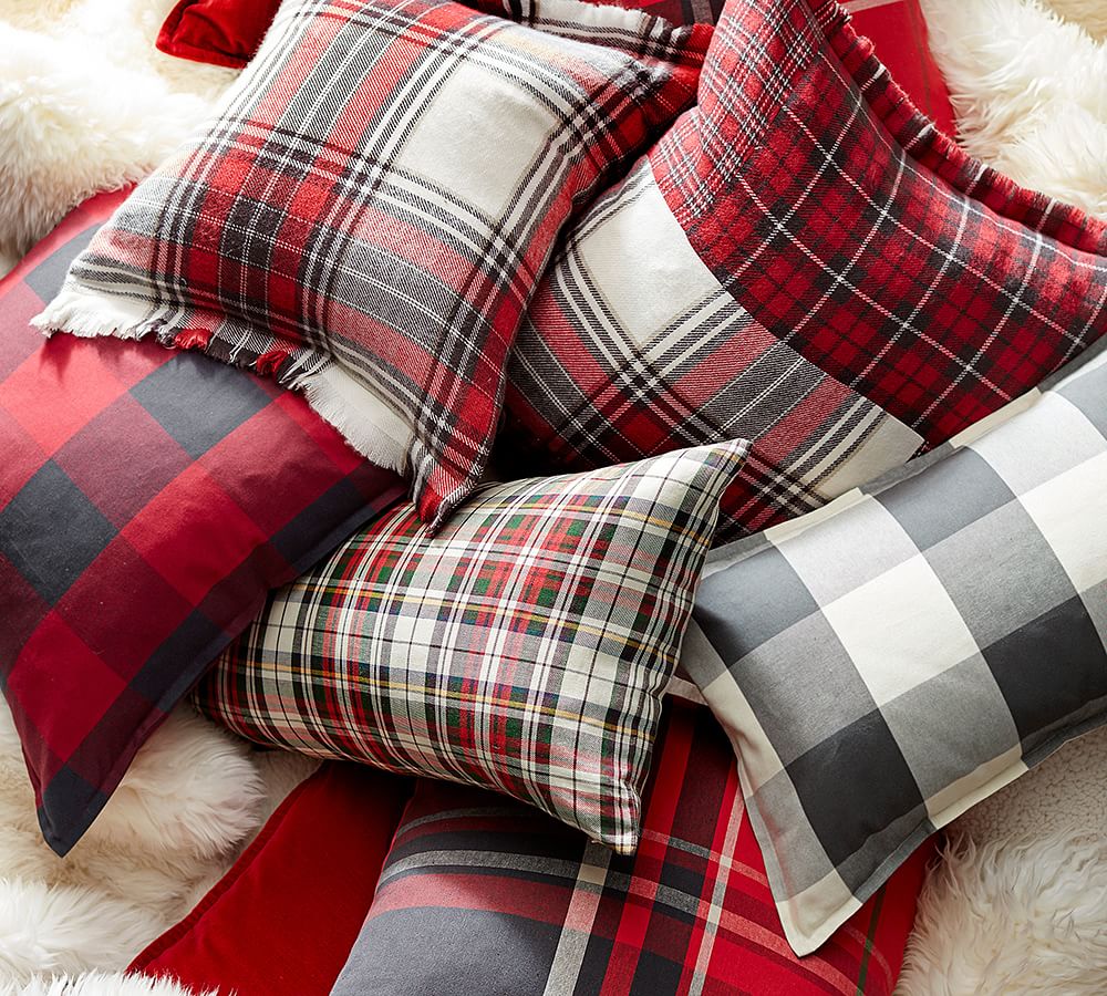 McKinley Plaid Decorative Pillow Cover Pottery Barn
