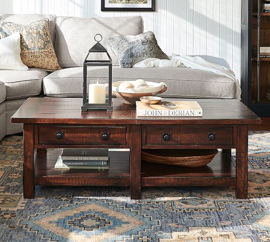 pottery barn coffee table set