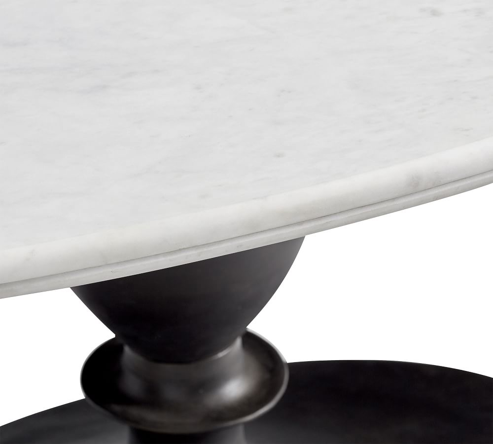 Chapman Oval Marble Pedestal Dining Table Pottery Barn