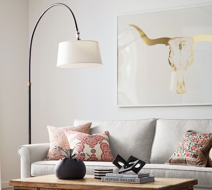 pottery barn arc floor lamp