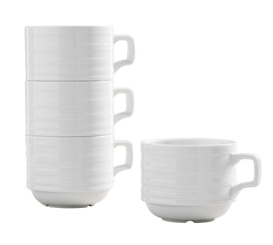 ceramic stacking mug set