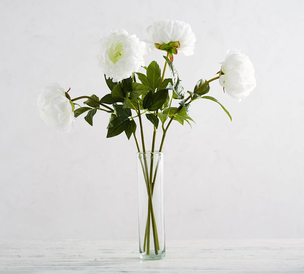 Faux Peony Stems | Artificial Flowers | Pottery Barn