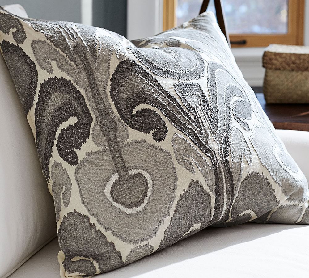 Kenmare Ikat Embroidered Decorative Pillow Covers Pottery Barn