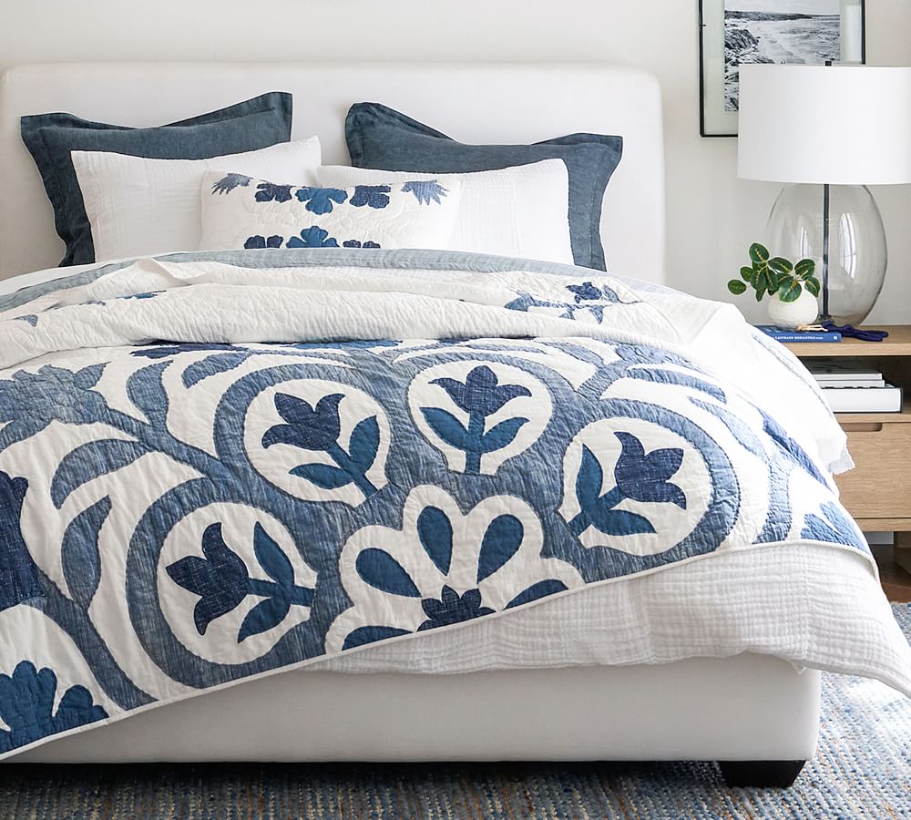 Mahalo Cotton Applique Quilt Pottery Barn