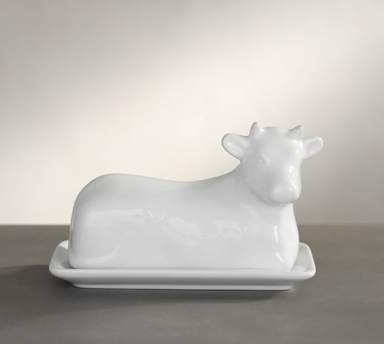 ceramic cow butter dish