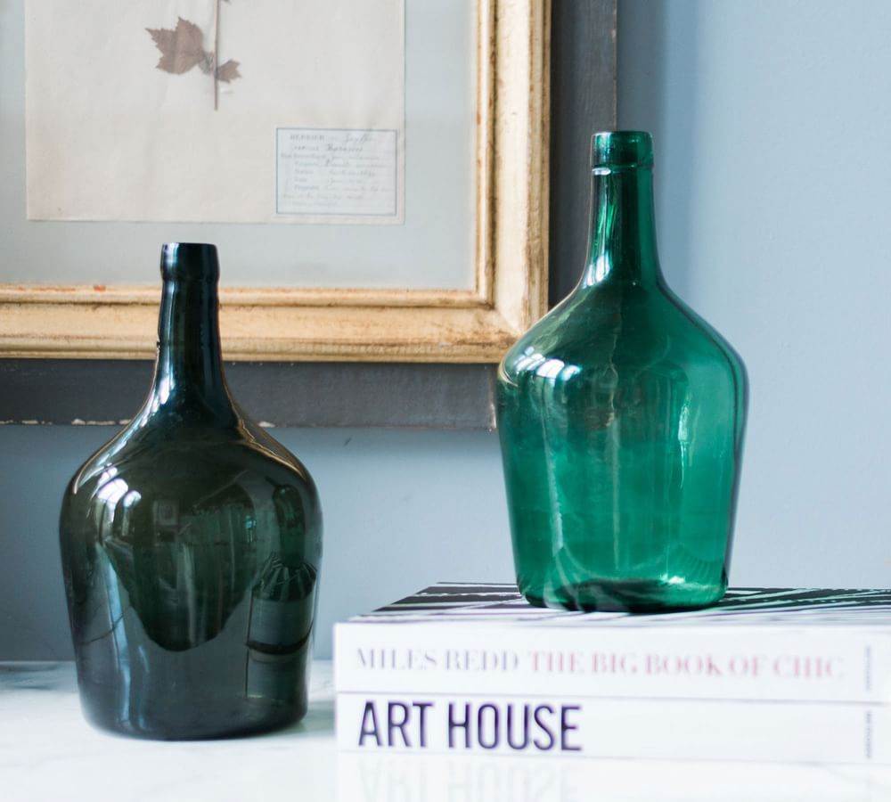 Vintage Glass Wine Bottle Vases Pottery Barn