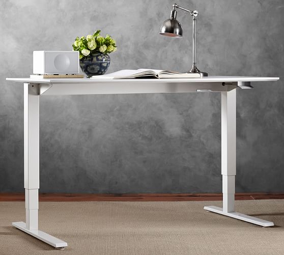 pottery barn wood standing desk