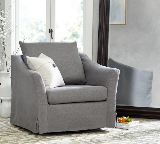 pottery barn soma swivel chair