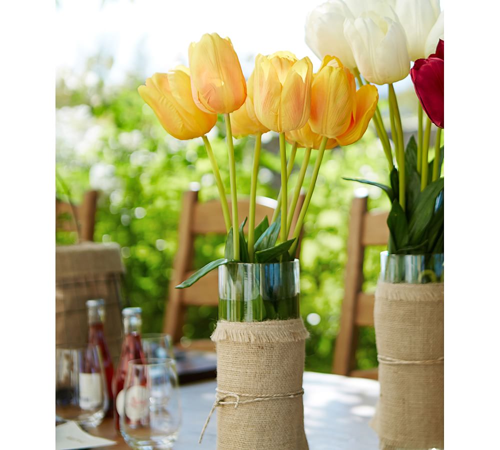 Long Stem Tulip Yellow Artificial Flowers Pottery Barn
