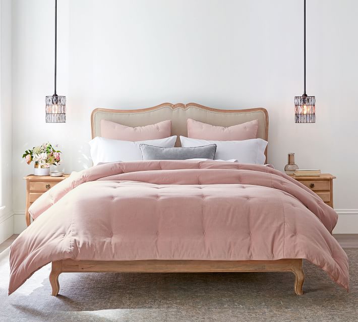 Velvet Tufted Comforter | Pottery Barn