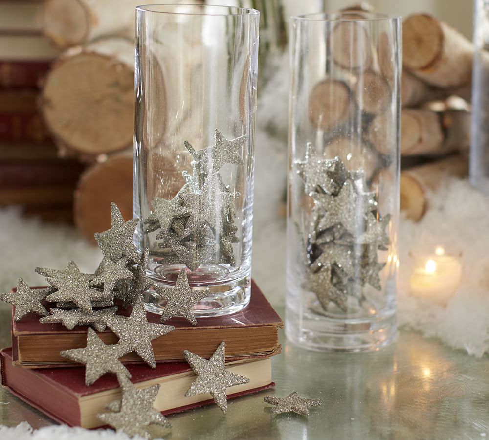 German Glitter Stars Vase Filler Pottery Barn