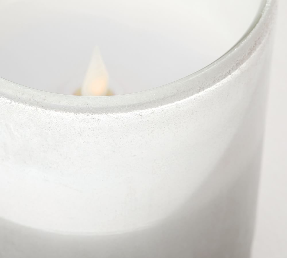 Frosted Glass Flameless Candle Pottery Barn