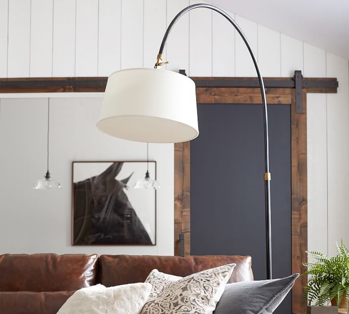 pottery barn arc floor lamp