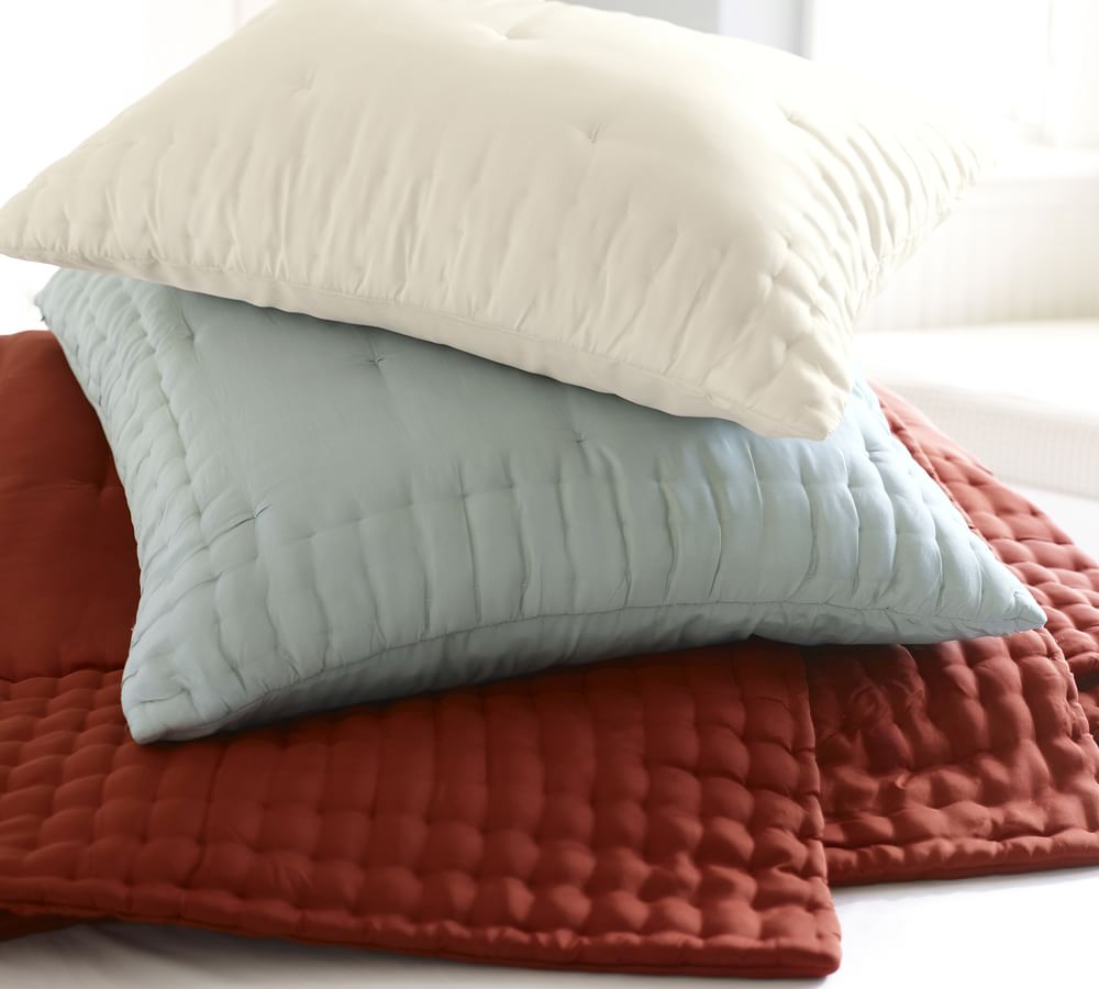 Olivia Silk Nesting Quilt & Shams Pottery Barn