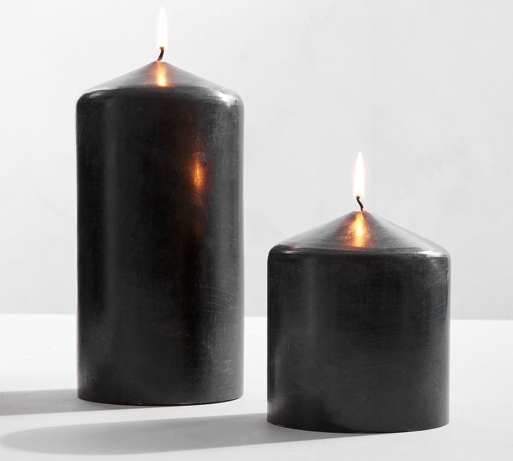 Black Pillar Candles Pottery Barn