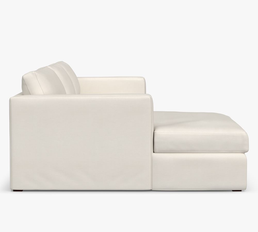 Jake Outdoor Slipcovered 2Piece Double Chaise Sectional Pottery Barn