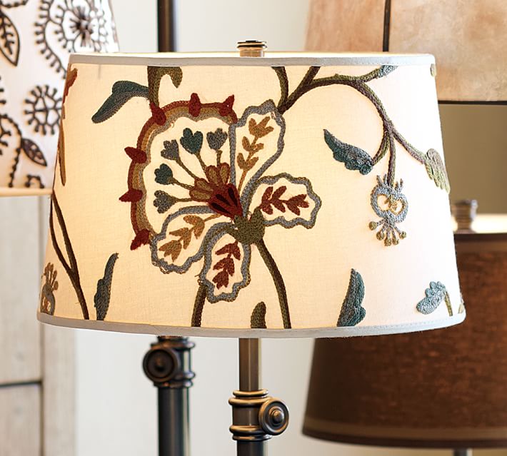 pottery barn embroidered lamp shade