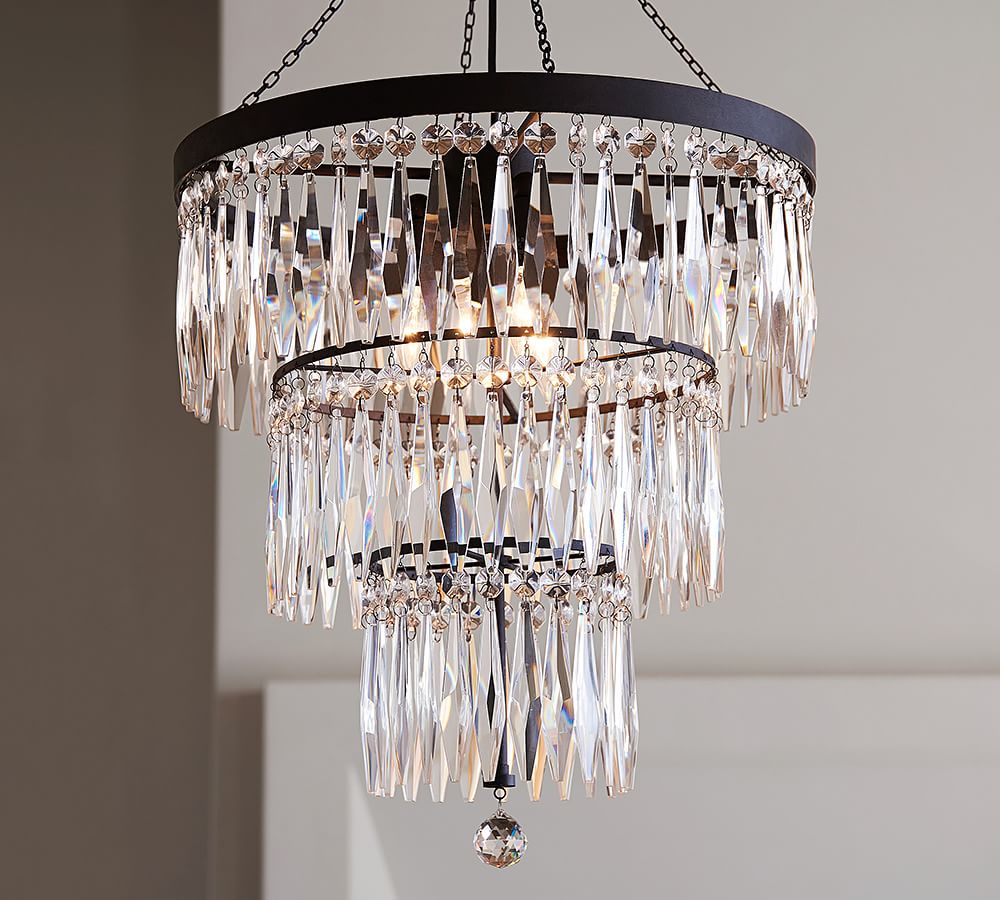 Adele Crystal Large Chandelier Pottery Barn