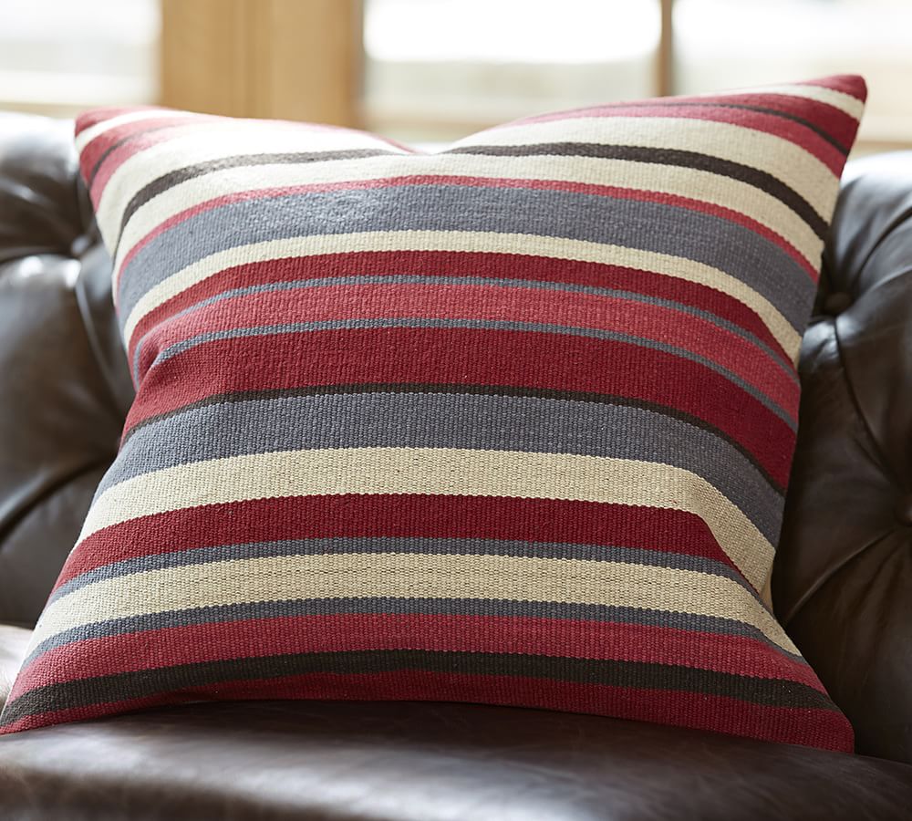 Steiner Stripe Dhurrie Decorative Pillow Cover Pottery Barn