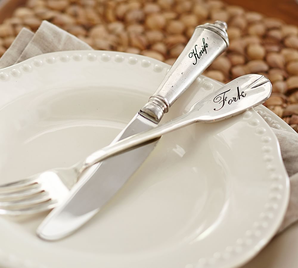 Antique Silver Sentiment Flatware Pottery Barn