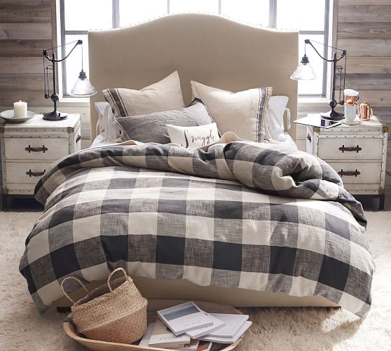 pottery barn otis stripe duvet cover