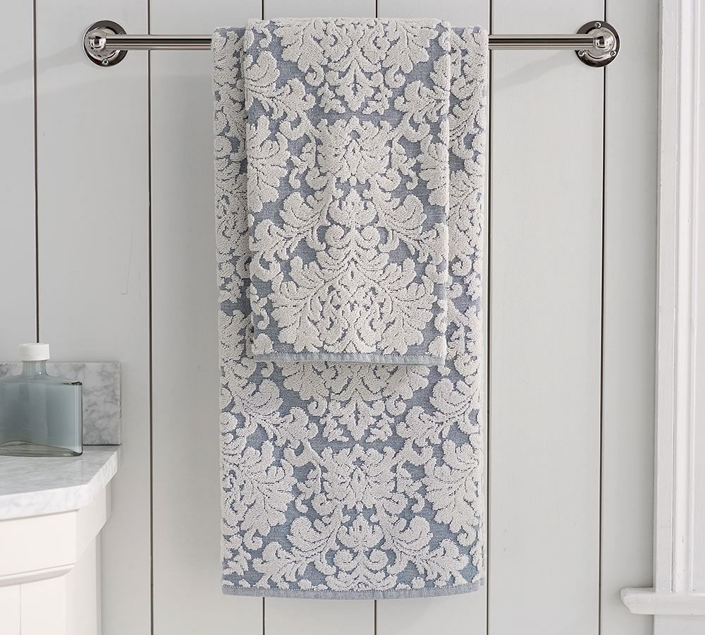 Jacquard Medallion Aerospin™ QuickDry Sculpted Bath Towels Pottery Barn