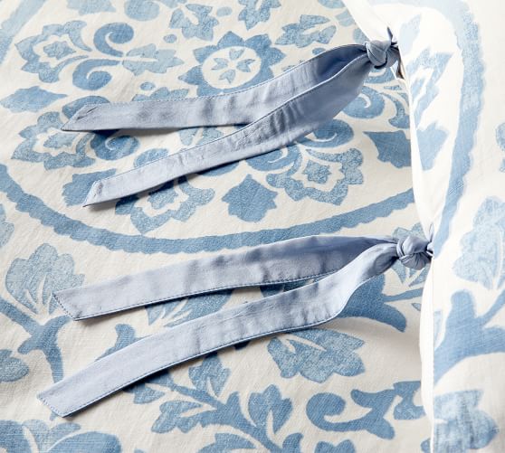 ana medallion duvet cover blue