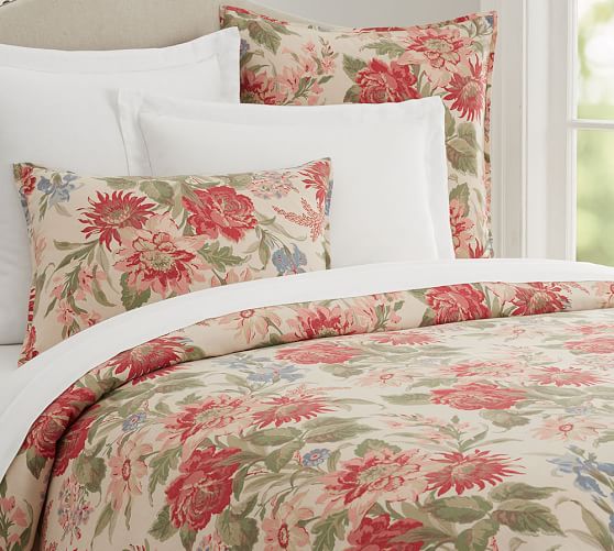 pottery barn floral bedding