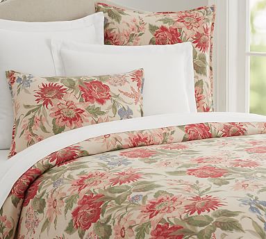 Marla Floral Print Patterned Duvet Cover & Sham | Pottery Barn