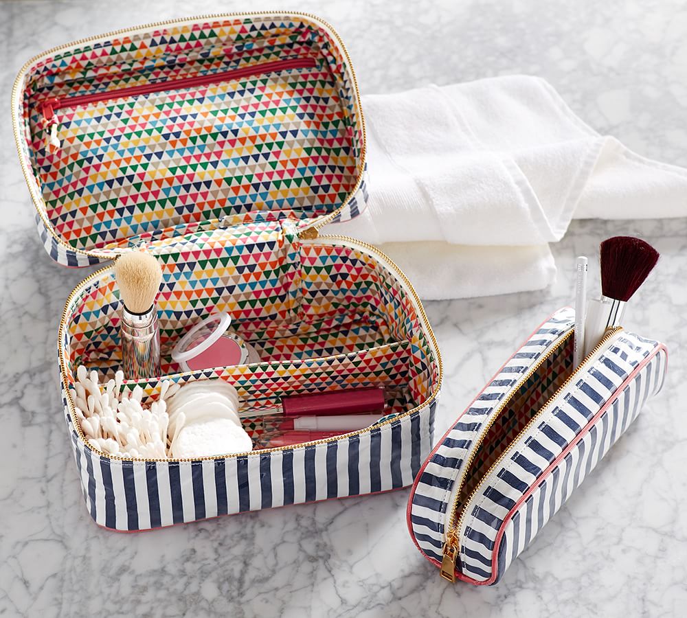Stripe Print Train Case Set of 2 Travel Accessories Pottery Barn