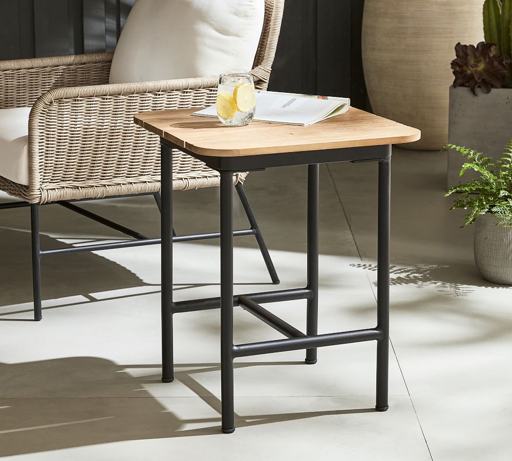 acacia patio side table