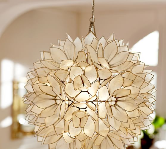 large capiz lotus pendant shade