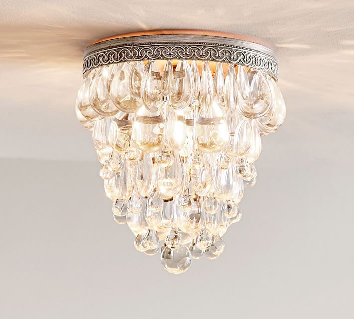 crystal flushmount light