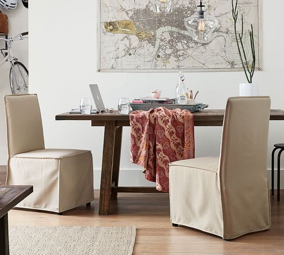 pottery barn dining chair slipcovers