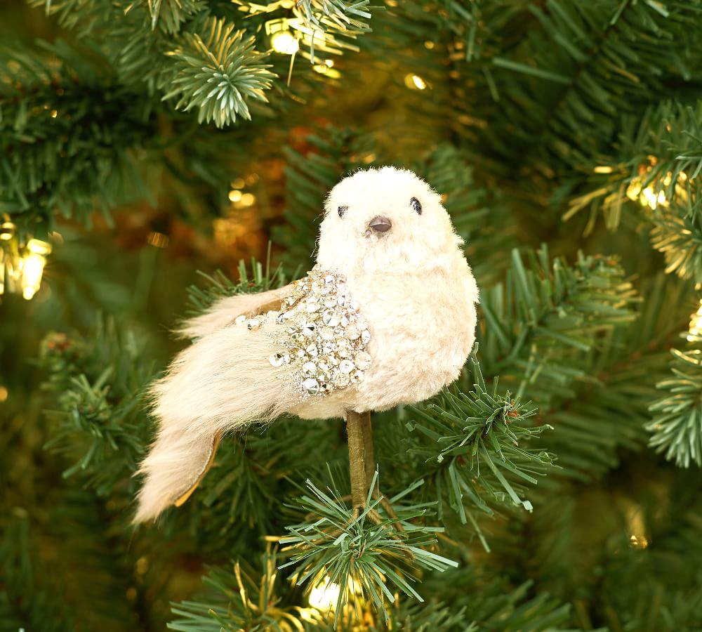 Fuzzy Bird Ornament 