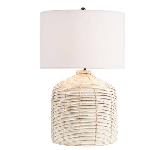 pottery barn wicker lamp