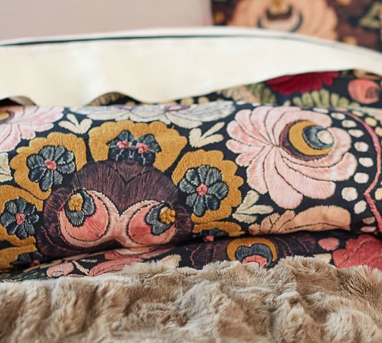 Helena Embroidered Floral Percale 