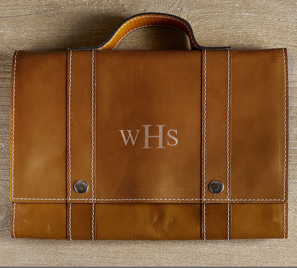 SURREY with Green Pinstripe Liner Luxe Hanging Toiletry Case main image 1