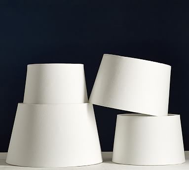 tapered white lamp shade