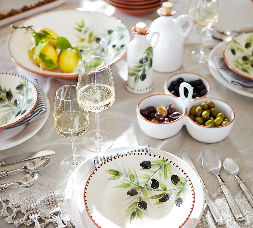 Terracotta White Olive Oil Cruet Pottery Barn