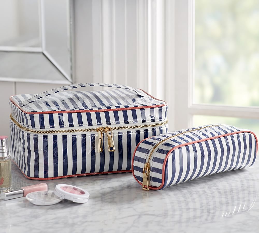 Stripe Print Train Case Set of 2 Travel Accessories Pottery Barn