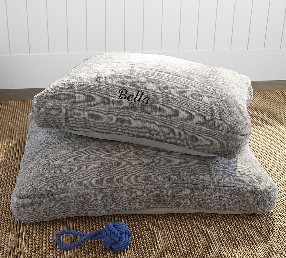 Faux Fur Pet Bed Cover Gray Quail Pottery Barn